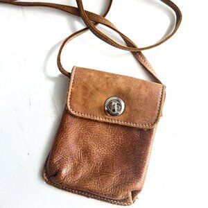 Roots Leather Small Mini Crossbody Bag